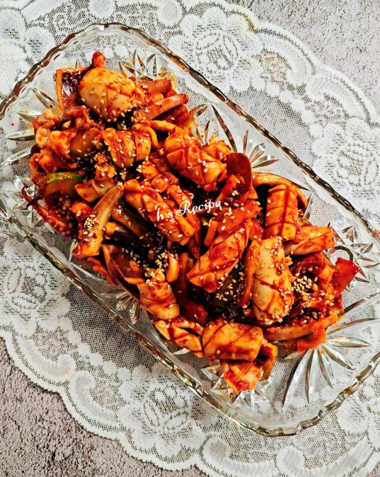 오이오징어초무침 만드는법 레시피 오징어숙회 시간 여름별미!