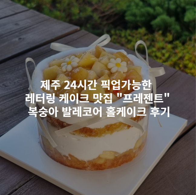  제주 기념일 24시간 픽업가능한 레터링 케이크 맛집 프레젠트 복숭아 발레코어 홀케이크 후기