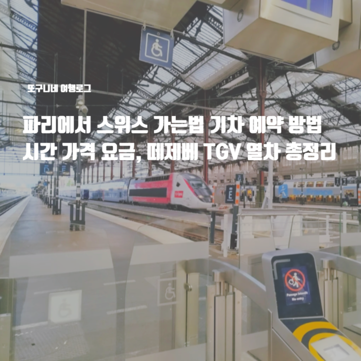  파리에서 스위스 가는법 기차 예약 방법 시간 티켓 가격 요금, 떼제베 TGV 열차 총정리