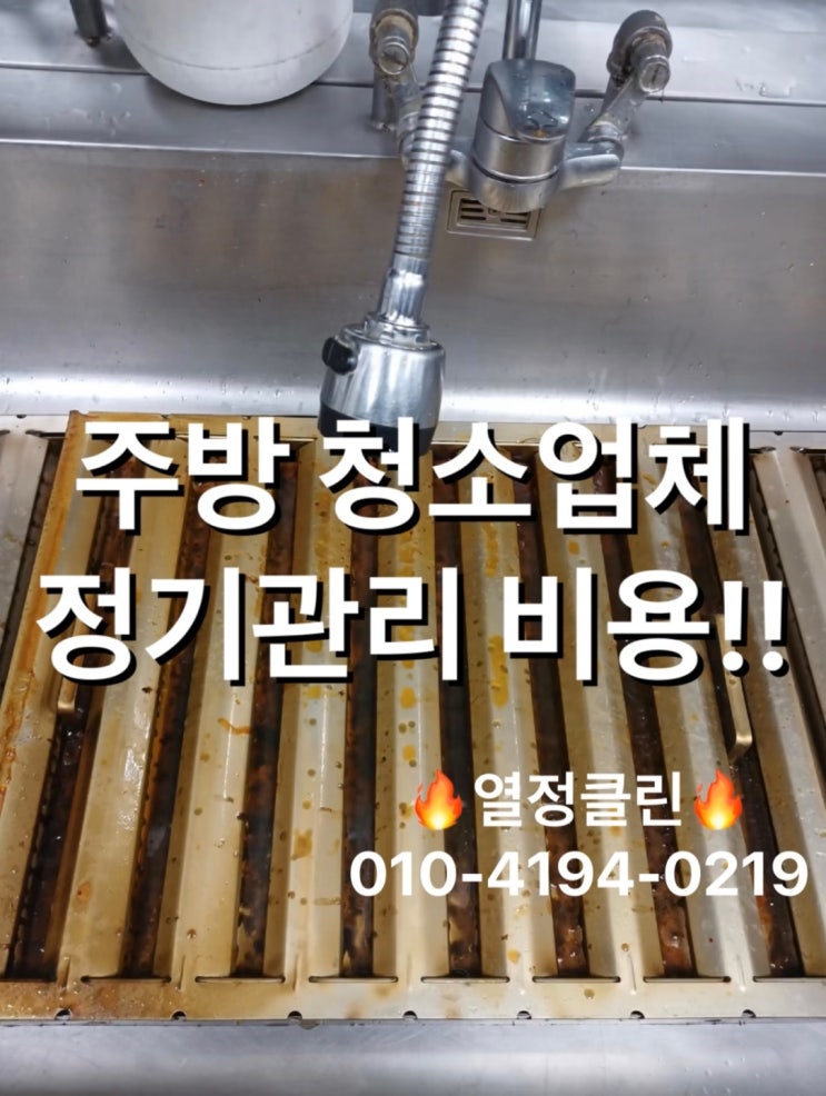  울산 주방 청소업체 정기관리 비용
