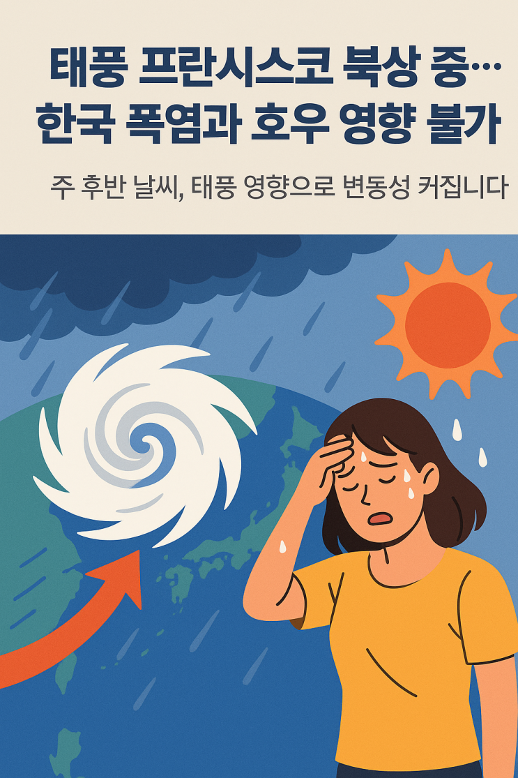  태풍 프란시스코 북상 중…한국 폭염과 호우 영향 불가피