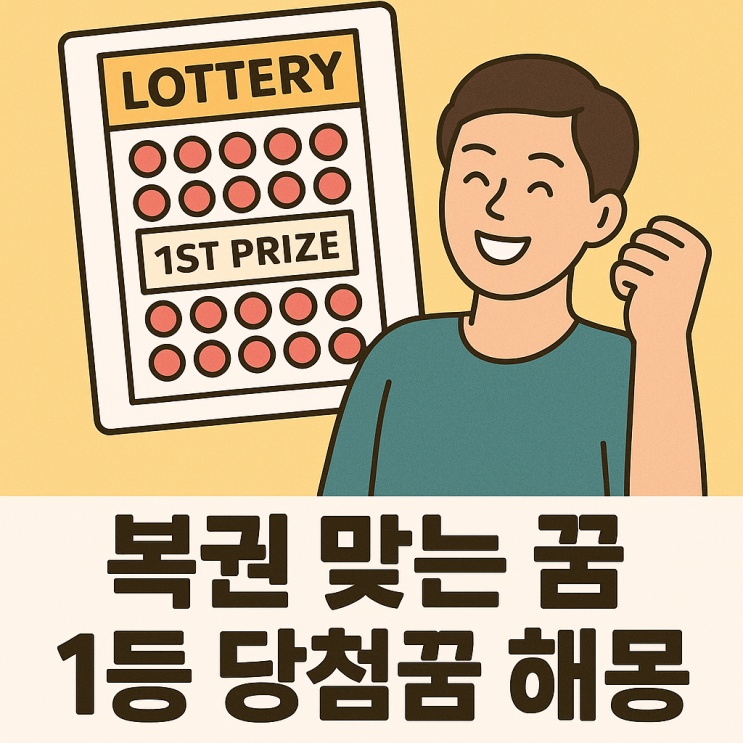  복권 맞는꿈 1등 당첨꿈 해몽