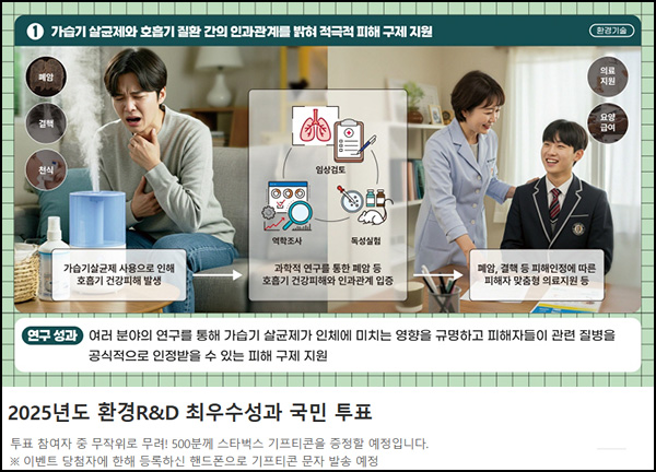  국민생각함 환경R&D 최우수성과 투표(스벅 500명)추첨~08.22