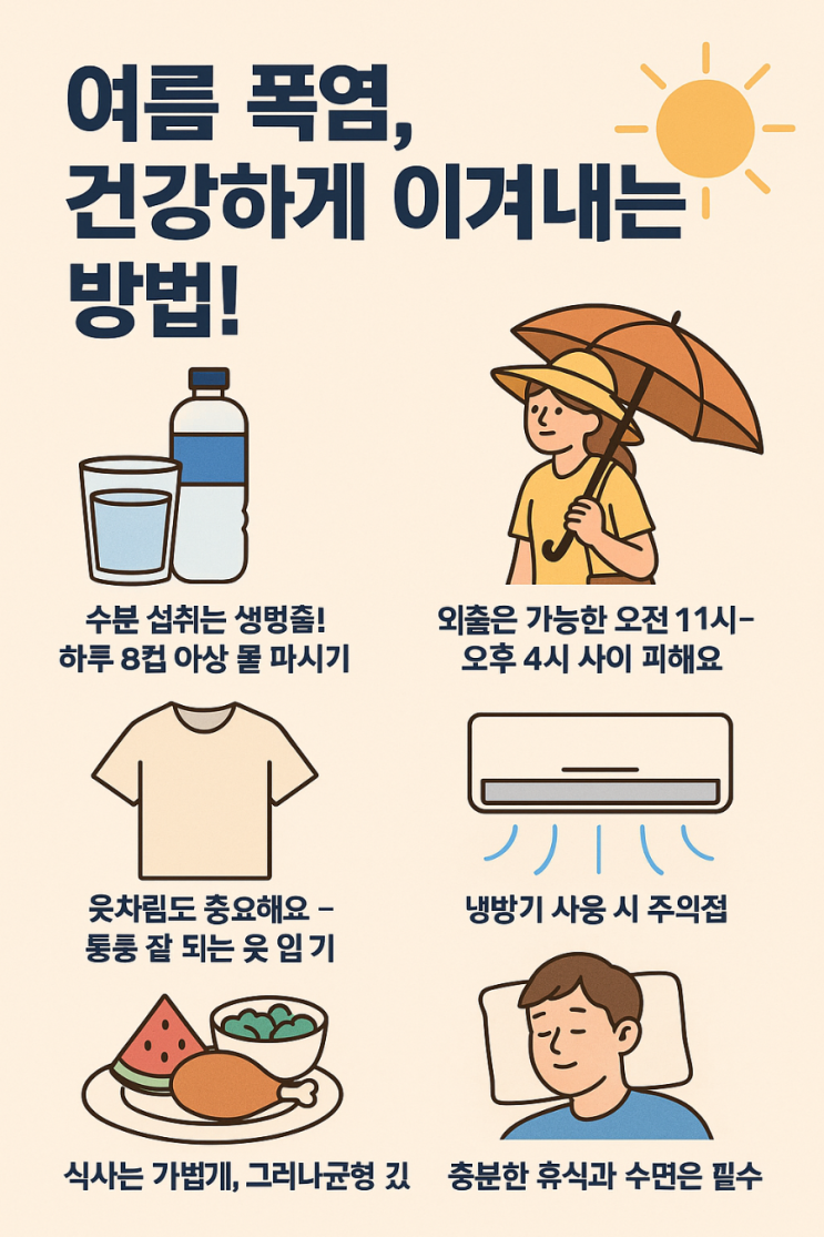  여름 폭염, 건강하게 이겨내는 방법! 