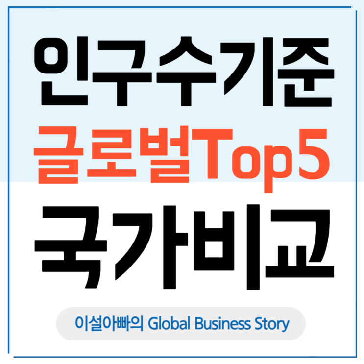  인구 기준 글로벌 TOP 5 국가: 2025년 글로벌 경제 전략 핵심 국가들