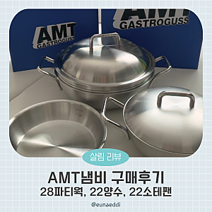 AMT 냄비 후기 전골냄비 파티웍28, 양수22, 소테팬22