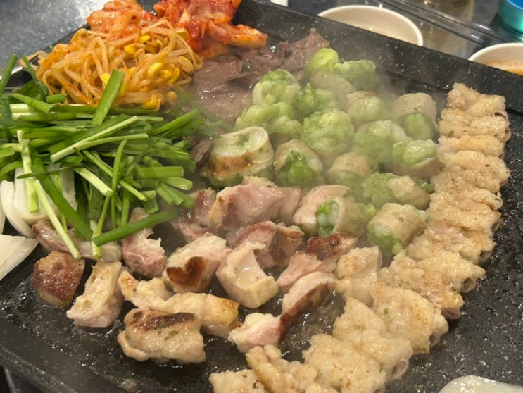 부천 신중동 곱창 맛집 구들짱황소곱창 초록대창
