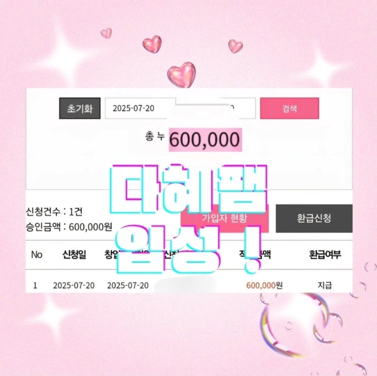  마이셀즈 다혜, 월세 정도만 벌게 해주세요