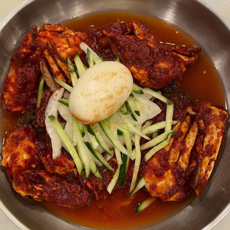  수내역 면계옥 본점 솔직후기｜양념게장비빔냉면+경양식 닭가츠 조합은 여름철 찐맛!