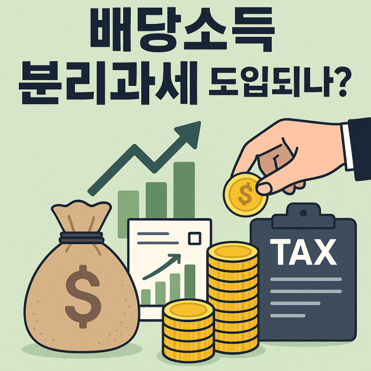 올해 고배당 주주 절세, 배당소득 분리과세 도입되나?