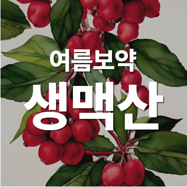  분당 한의원의 건강한 여름 보약 #생맥산 처방