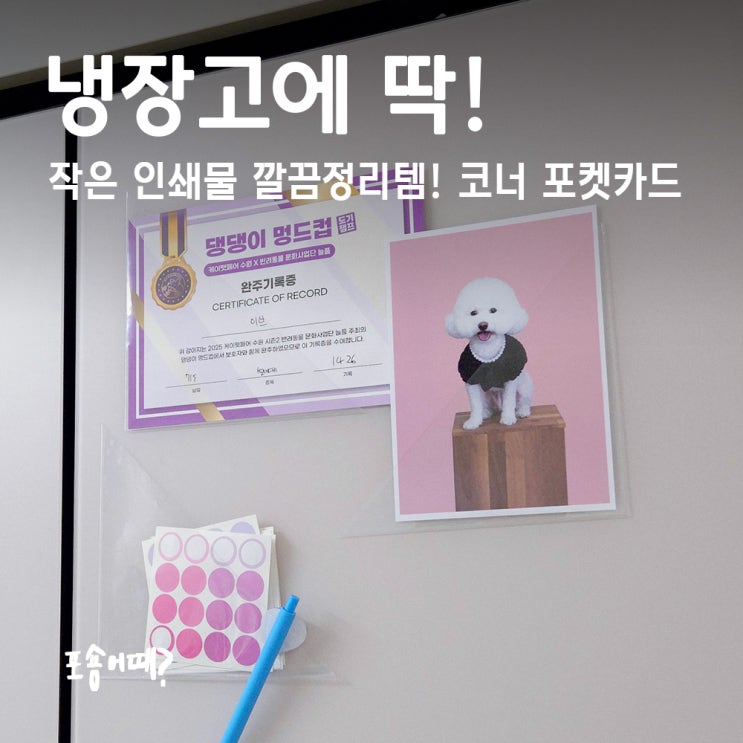  작은 인쇄물 깔끔정리템! 이지코팅 코너 포켓카드 솔직 후기