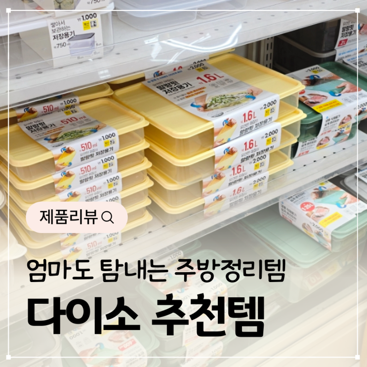  다이소 꿀템 추천 주방 내돈내산 top7
