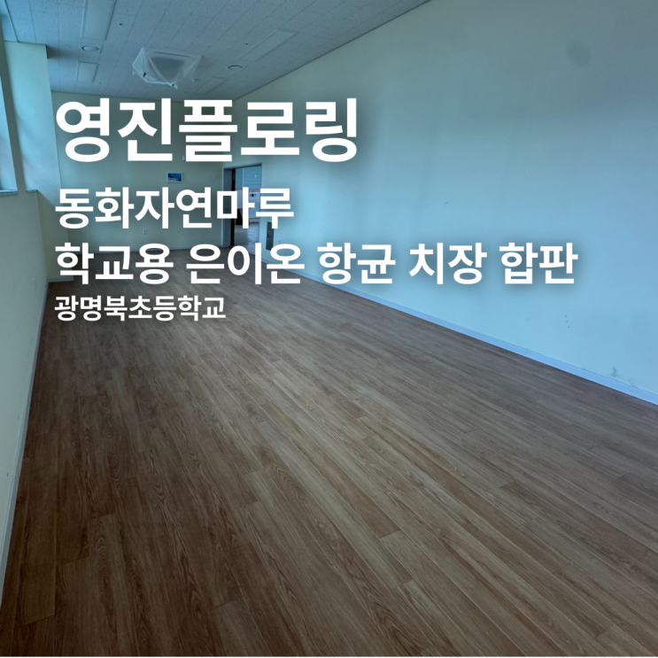  동화자연마루 학교용 은이온 항균 치장 합판 광명북초등학교 시공 후기
