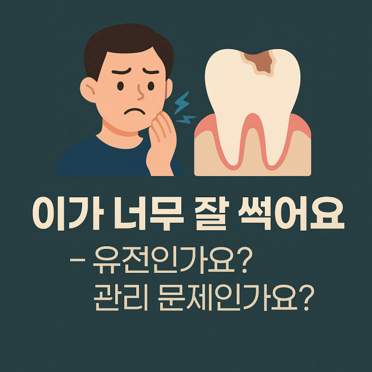   이가 너무 잘 썩어요 — 유전인가요? 관리 문제인가요?