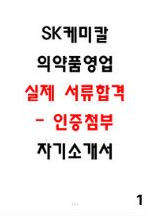  [공개] SK케미칼 의약품영업 자소서 - 합격 인증 첨부