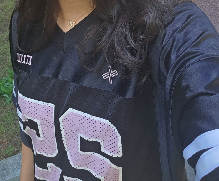  여름 메쉬 반팔 추천｜잭시믹스 럭비 오버핏 블랙룩