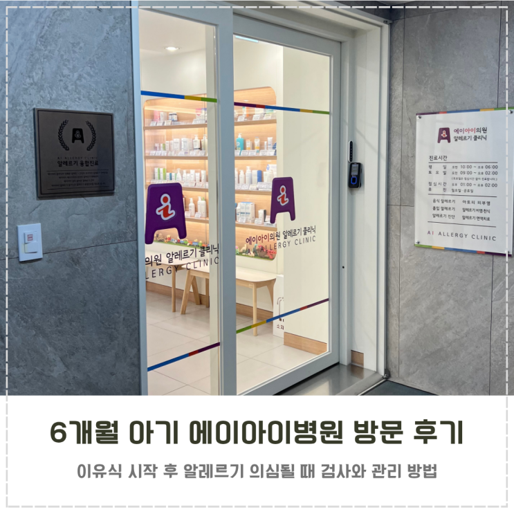  이유식하는 6개월 아기 알레르기 검사 에이아이의원 후기