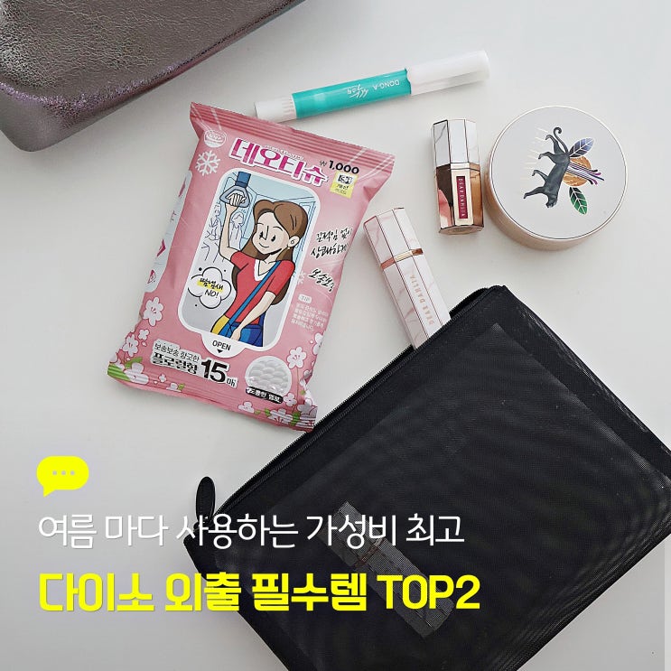  가성비 최고 다이소 외출 필수템 2가지!