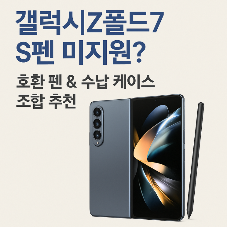 갤럭시Z폴드7 S펜 안 된다고? 그럼 대체 뭐로 써요?