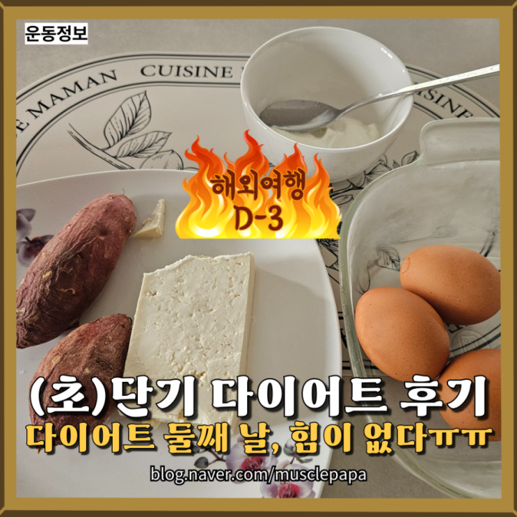  단기간 다이어트 방법, 해외여행 D-2 후기(둘째 날, 힘이 없다ㅠㅠ)