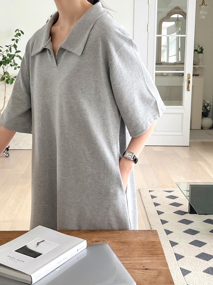  여자여름루즈핏코튼카라롱원피스, 꾸안꾸 데일리룩으로 시원하고 편하게!