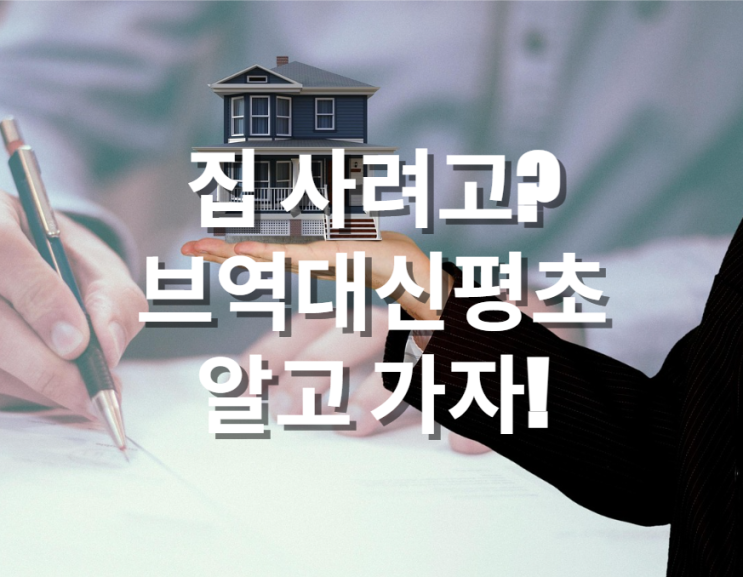  집 사려고? 브역대신평초는 알고 가자!