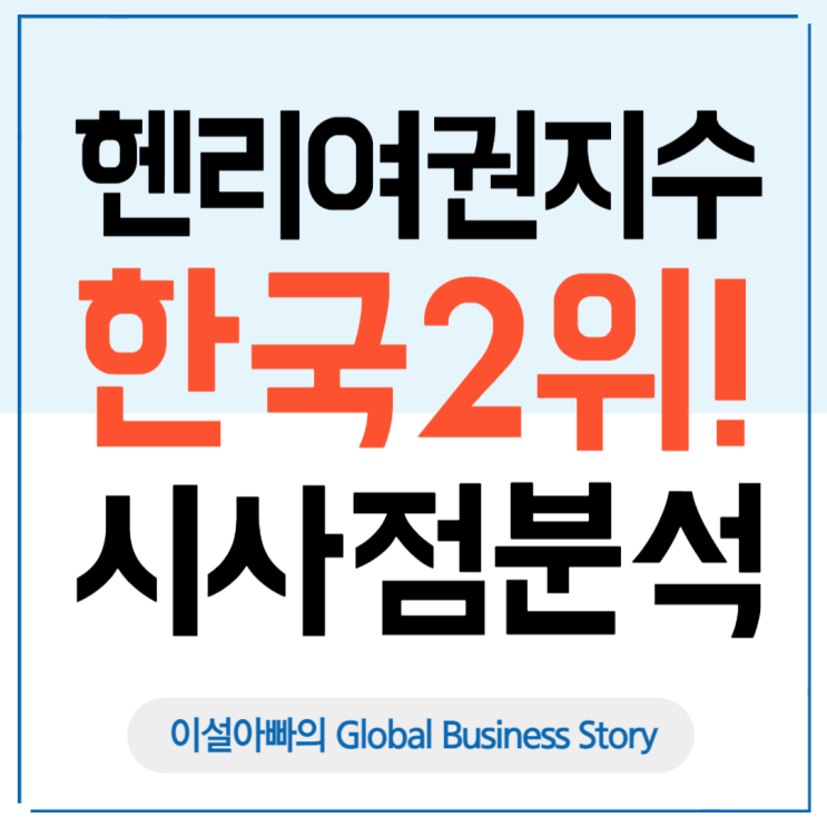  2025 헨리 여권 지수 분석: 싱가포르 1위, 한국·일본 공동 2위