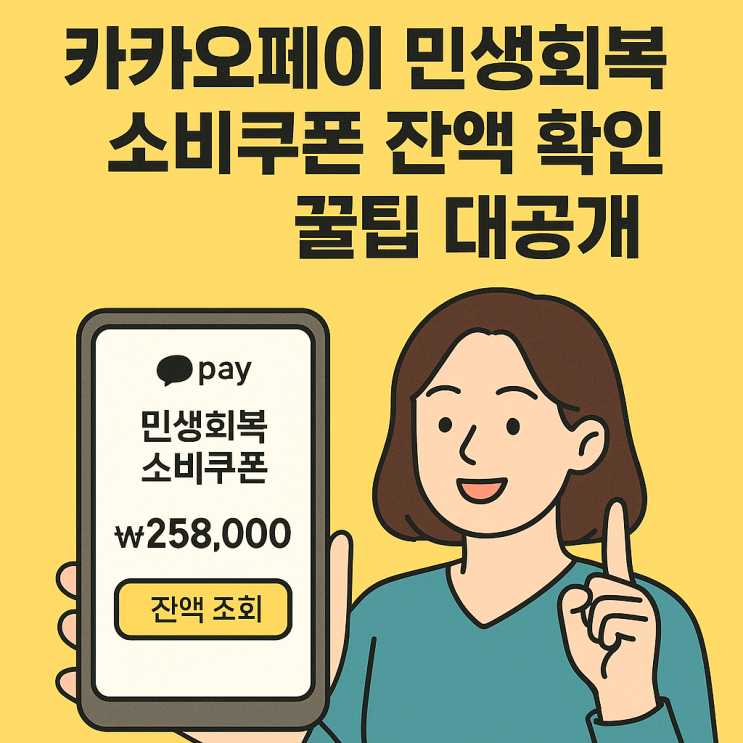  카카오페이 민생회복 소비쿠폰 잔액 확인 꿀팁 대공개