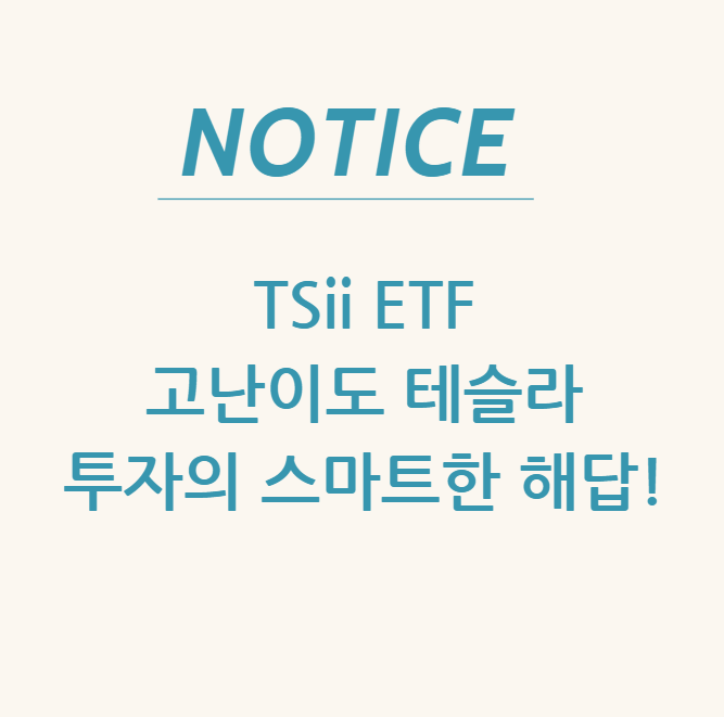  TSii ETF: 고난이도 테슬라 투자의 스마트한 해답!