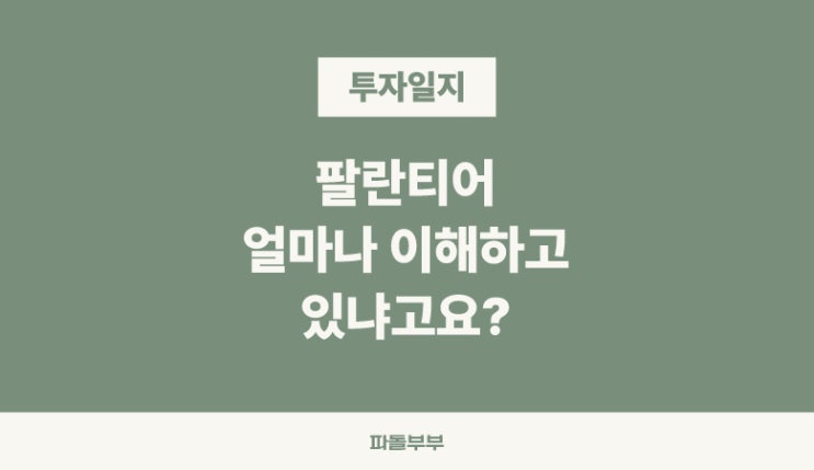  팔란티어 테크놀로지 장기투자 PLTR 주식 기업 미래 이해하기
