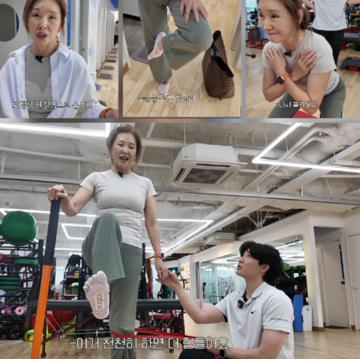  이미숙, 65세 ‘깽깽이 스쿼트’ 폭주“난 아무도 못 믿어”…운동 중에도 입담은 여전