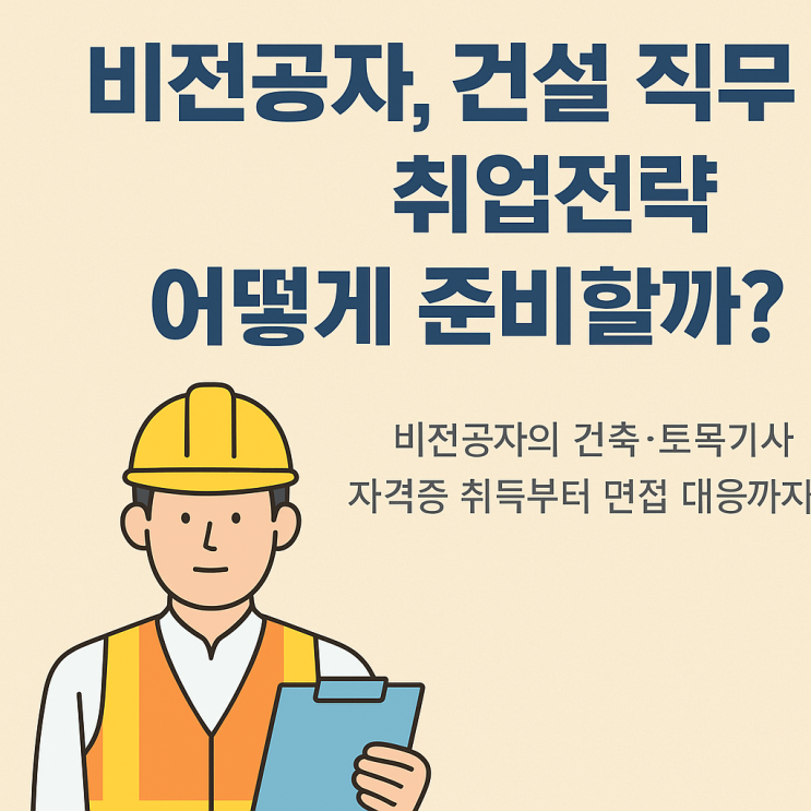  비전공자, 건설직무 취업전략 어떻게 준비할까?