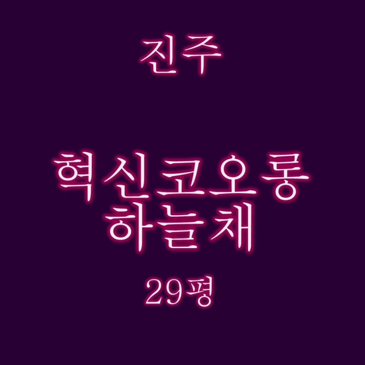  진주혁신코오롱하늘채 29평 진주아파트경매 정보