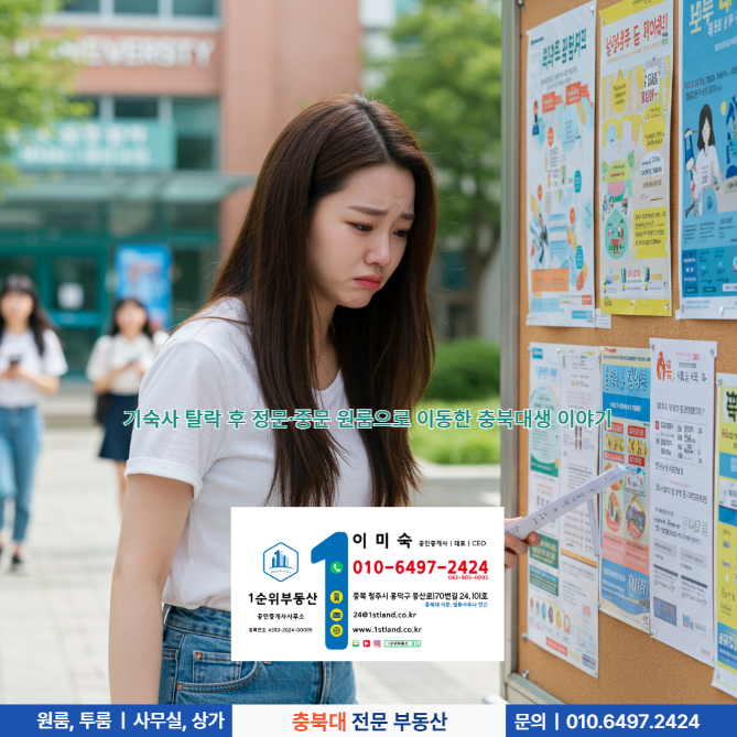  기숙사 탈락 후 정문·중문 원룸으로 이동한 충북대생 이야기
