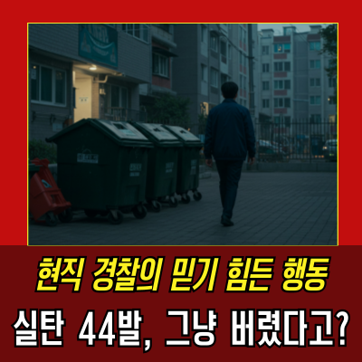  쓰레기장실탄, 44발 현직 경찰 일탈 충격