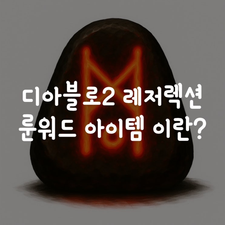  디아블로2 레저렉션 룬워드 아이템 이란?
