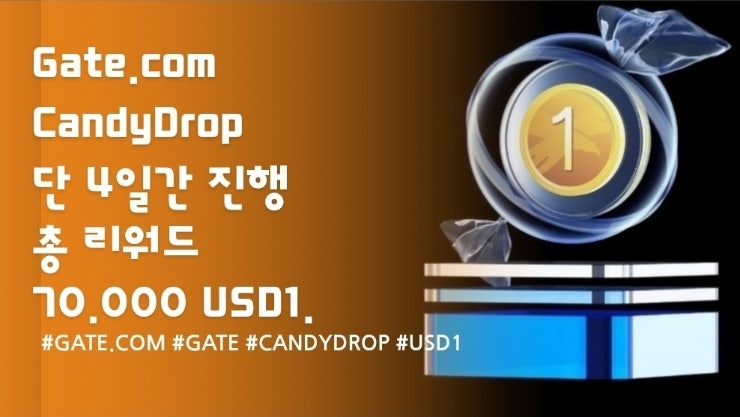  Gate.com CandyDrop 단 4일간 총 리워드 70.000 USD1