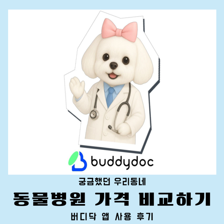  인천 강아지건강검진 항목 비용 비교는 버디닥