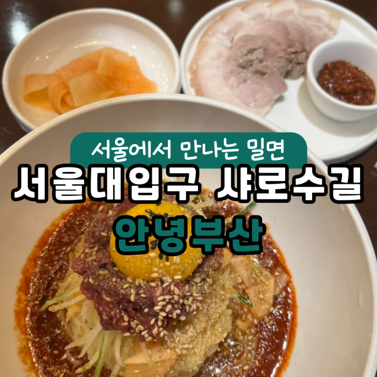  안녕부산 솔직 리뷰 | 샤로수길에서 만난 부산 밀면의 맛은?