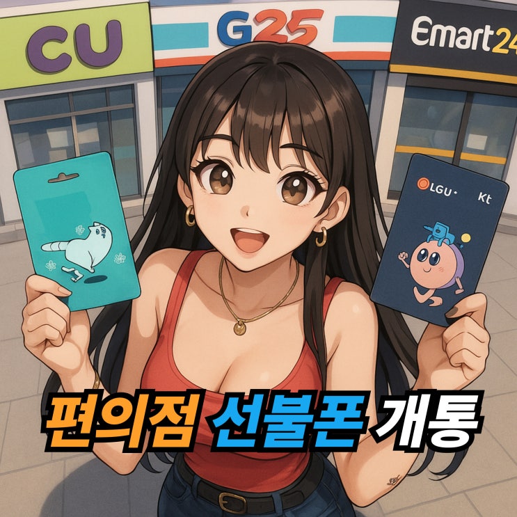  편의점 선불폰 개통 온라인 순서 안내