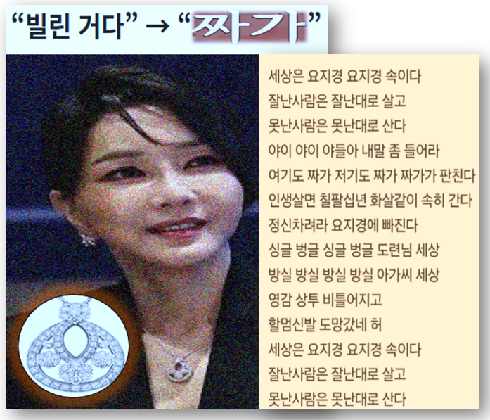 지인에게 빌렸다던 김건희 다이아몬드 목걸이가 '짝퉁'?
