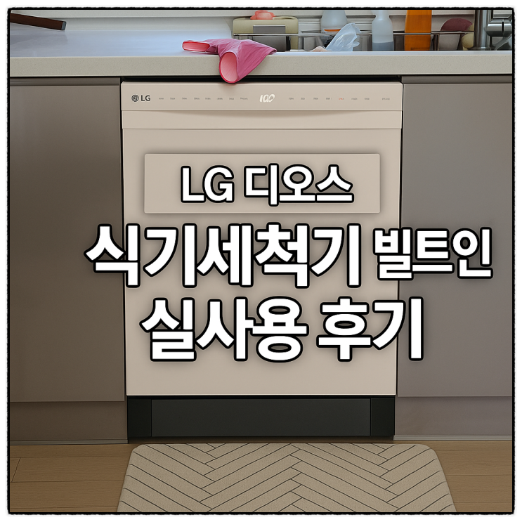  LG 디오스 식기세척기 DUE6BGL1E 14인용 빌트인