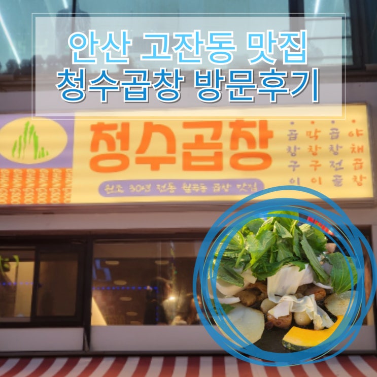  안산 고잔동 맛집 곱창으로 소문난 청수곱창 방문후기