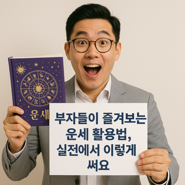  부자들이 즐겨보는 운세 활용법, 실전에서 이렇게 써요