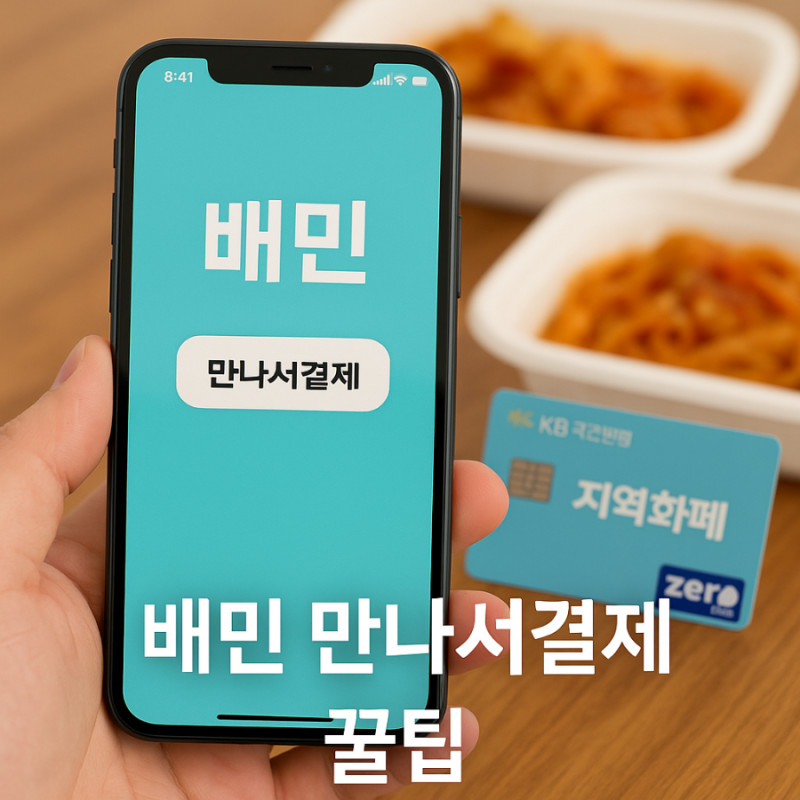 민생지원금 사용처, 배민 만나서 결제 사용 하기전,알고 하셔야 되요