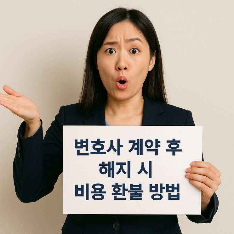  변호사 계약 후 해지 시 비용 환불 방법_약해지지 말고 받아내자~