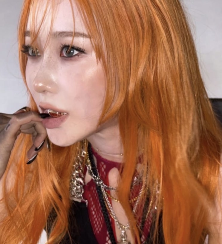  Y2K 감성 가득 성남 미용실 갬성의 오렌지 브라운 염색