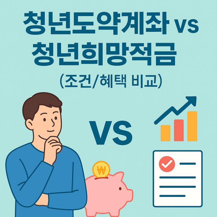  청년도약계좌 vs 청년희망적금, 뭐가 더 좋을까? (조건/혜택 비교)