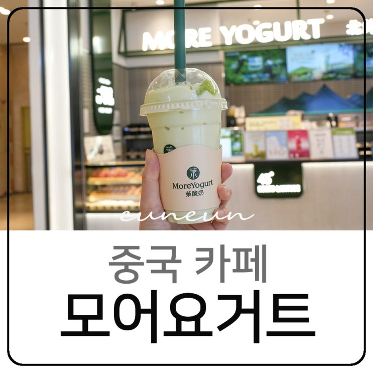  중국 음료 대련 모어요거트 아보카도 스무디 카페 메뉴 추천
